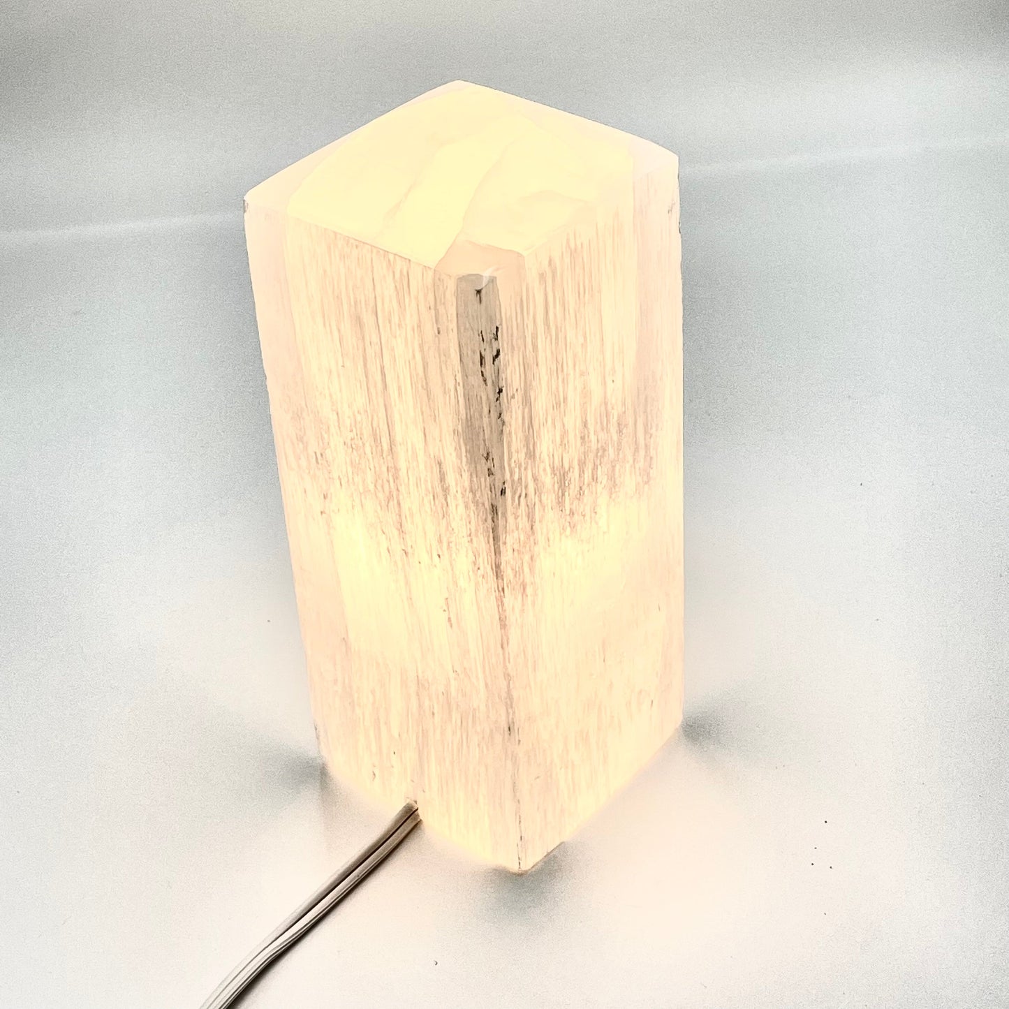 Rectangular Selenite Crystal Lamp Prime