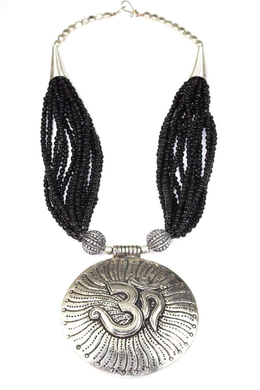 Om in Cosmos Statement Necklace