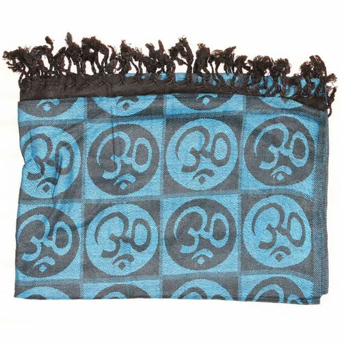 Om Meditation Symbol Handwoven Tassel Scarf