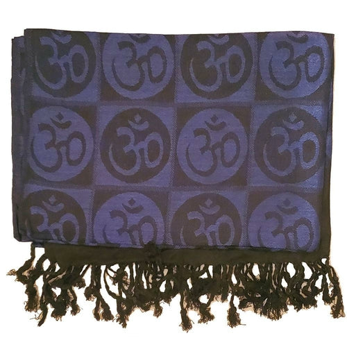 Om Meditation Symbol Handwoven Tassel Scarf