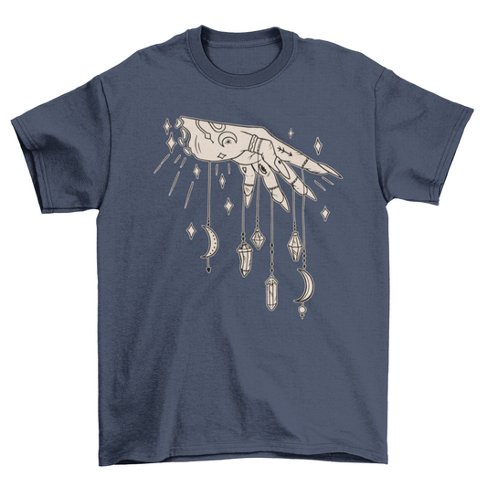 Hand and crystals t-shirt