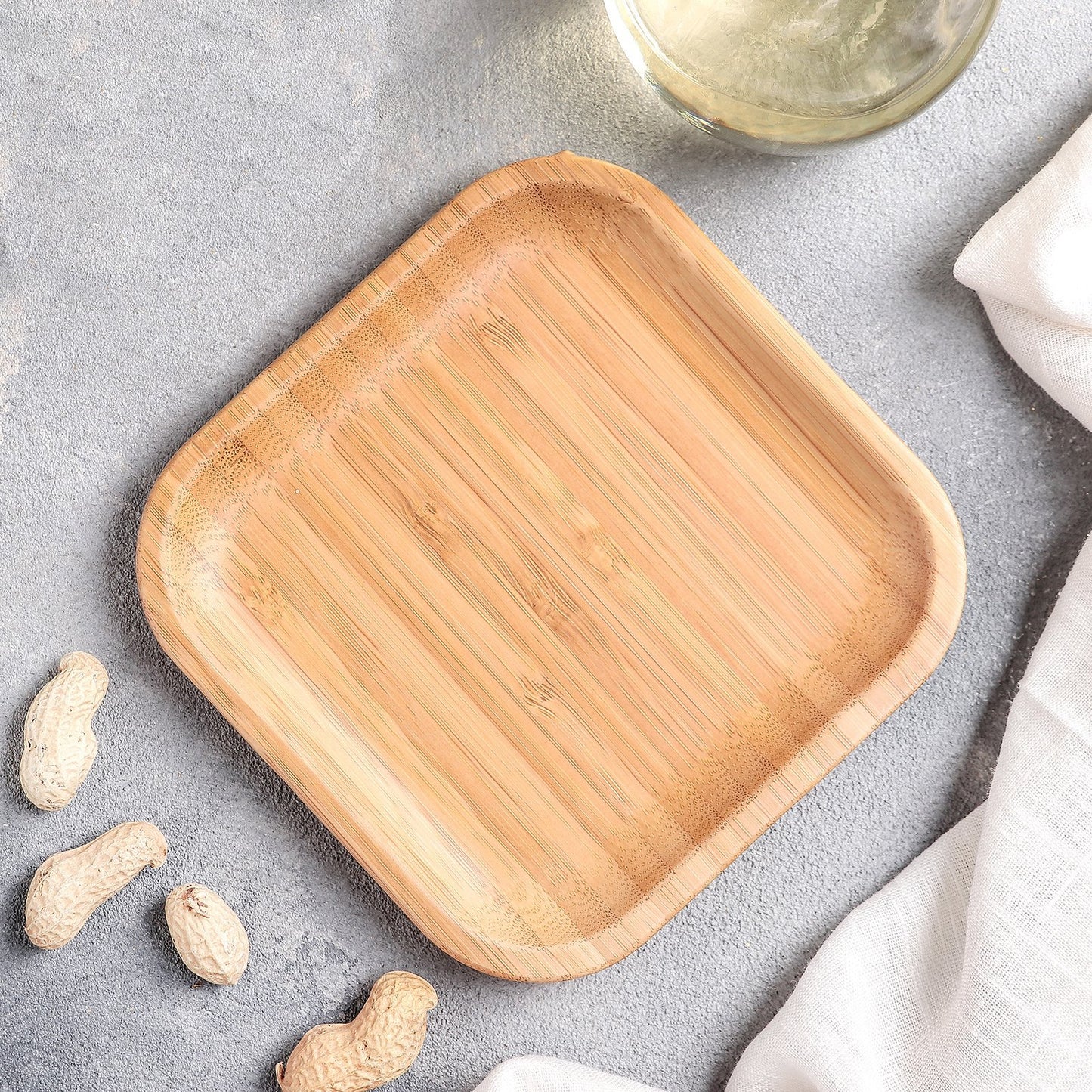 Bamboo Square Plate 5" inch X 5" inch | For Appetizers