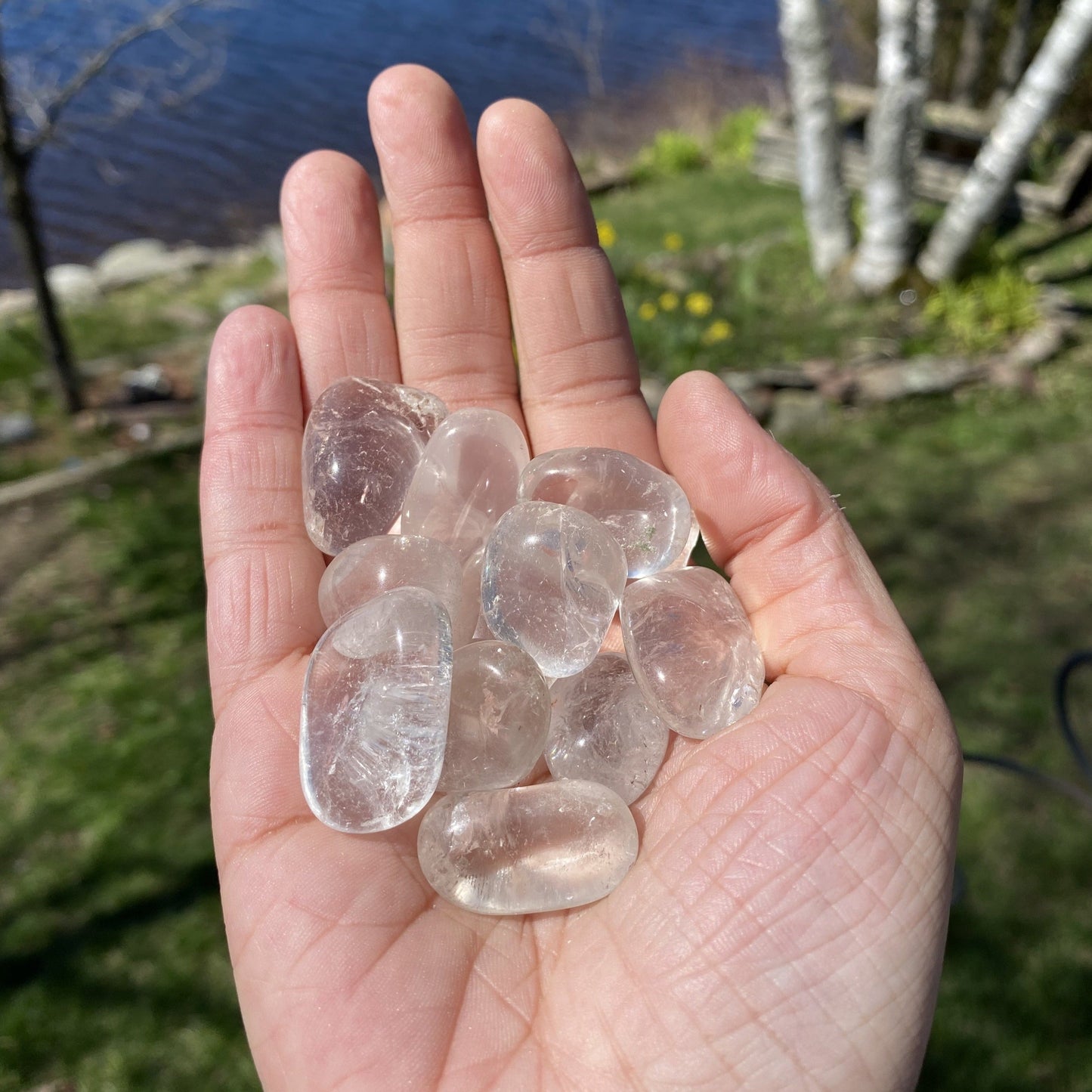 Clear Quartz Tumbled Crystal Stones