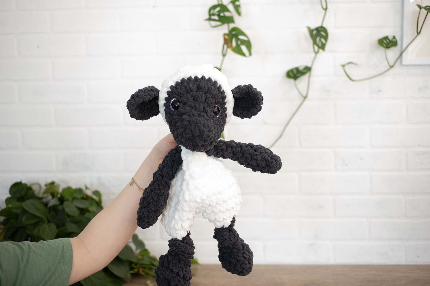 Lamb Crochet Stuffed Animal, Sheep Heirloom Plush, Baby Lovey, Soft