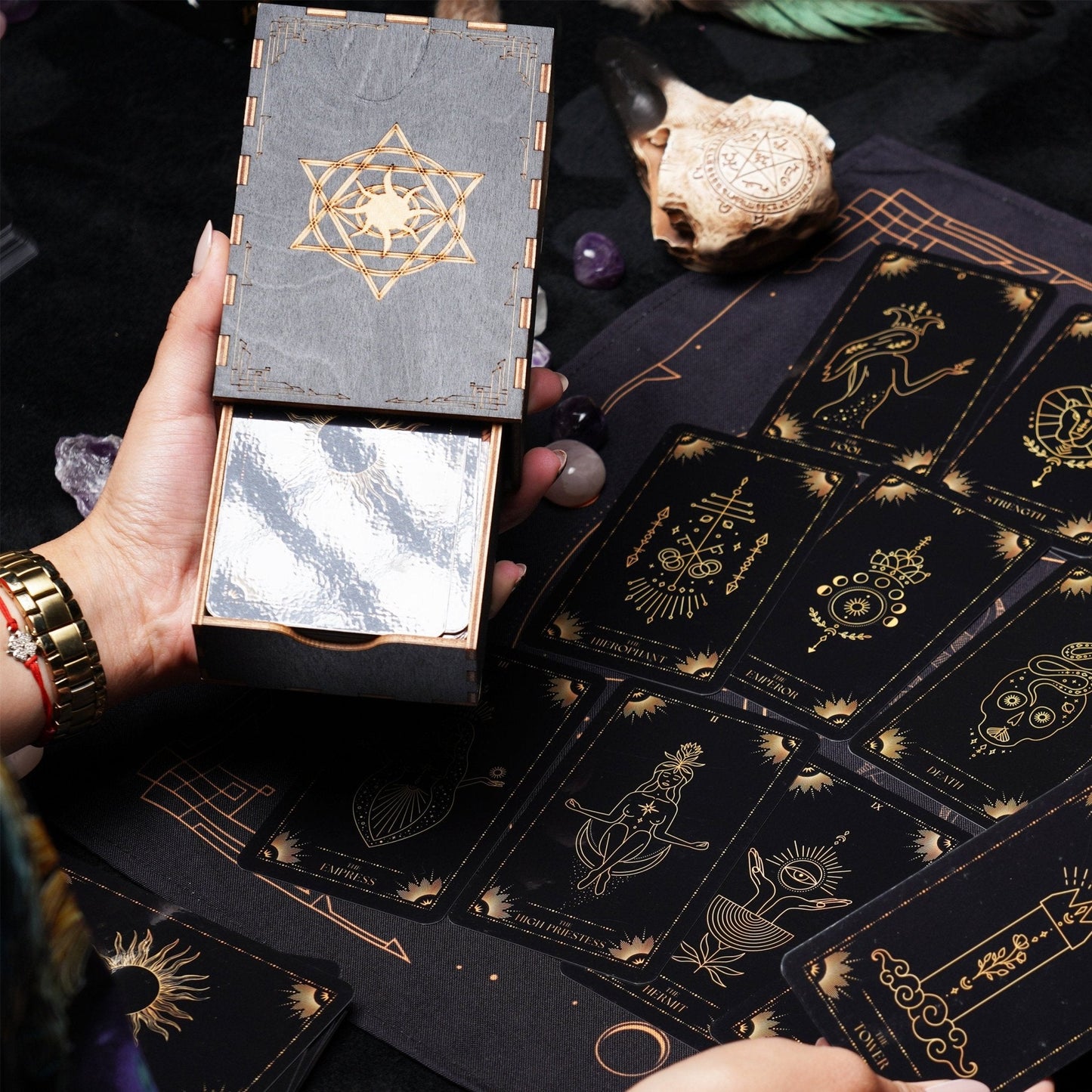 Tarot Wooden Box.Card Box.